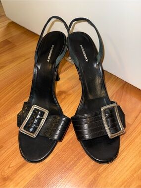 Vintage Burberry Slingback Heels